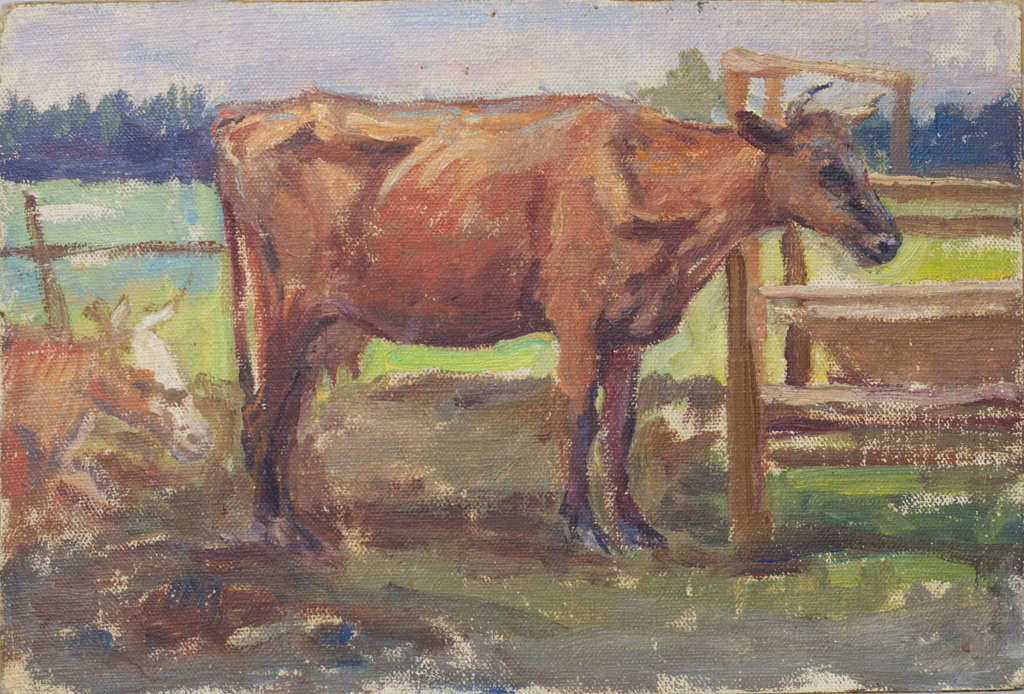 Landscape with a cow