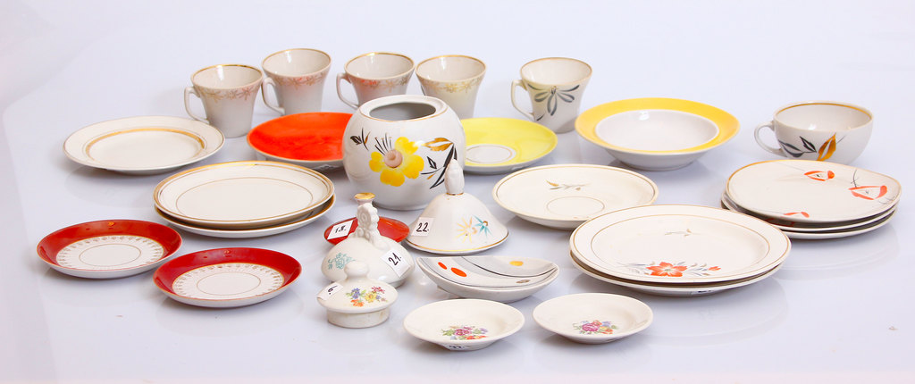 Details of various Riga porcelain factory dish services 29 pcs.