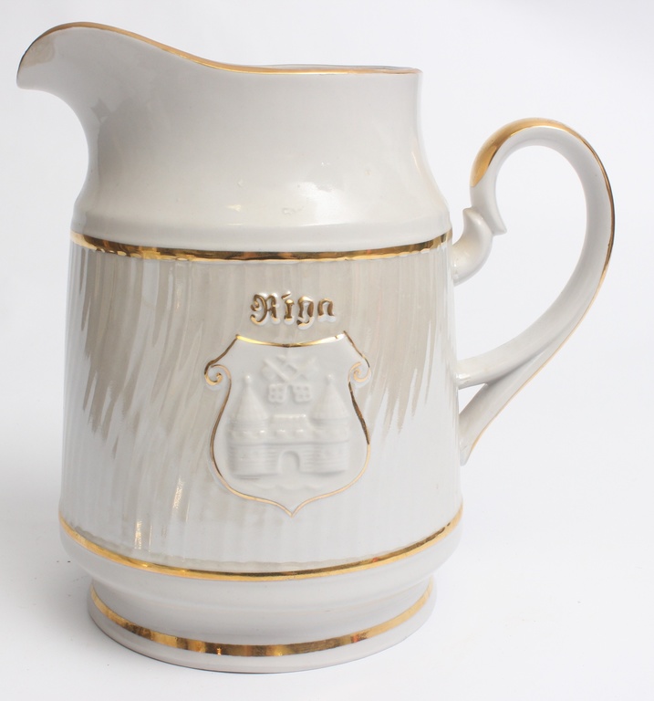 Beer jug and two cups