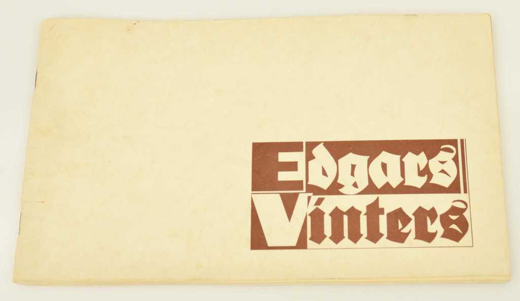 Catalog of the exhibition of works by the painter Edgars Winterers