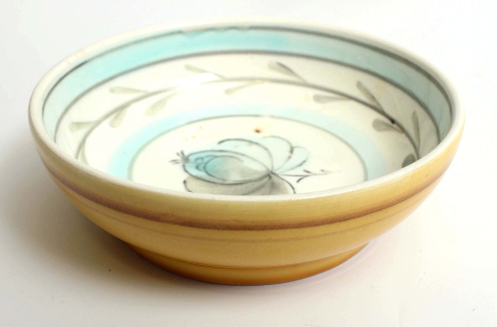 Faience honey dish with plates
