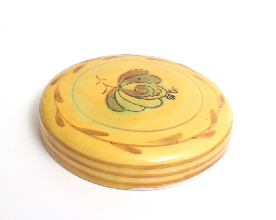 Faience honey dish with plates