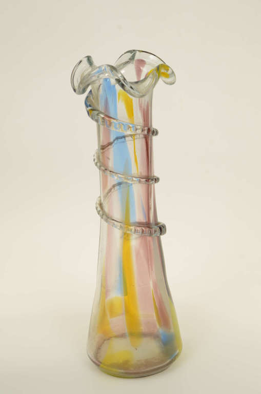 Krāsainā stikla vāzes (3 gab.)