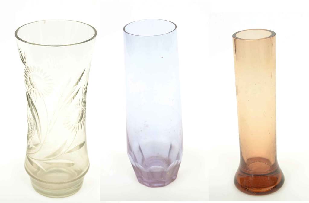 Three different vases