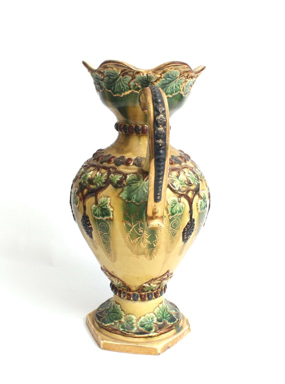 Faience vase with defects