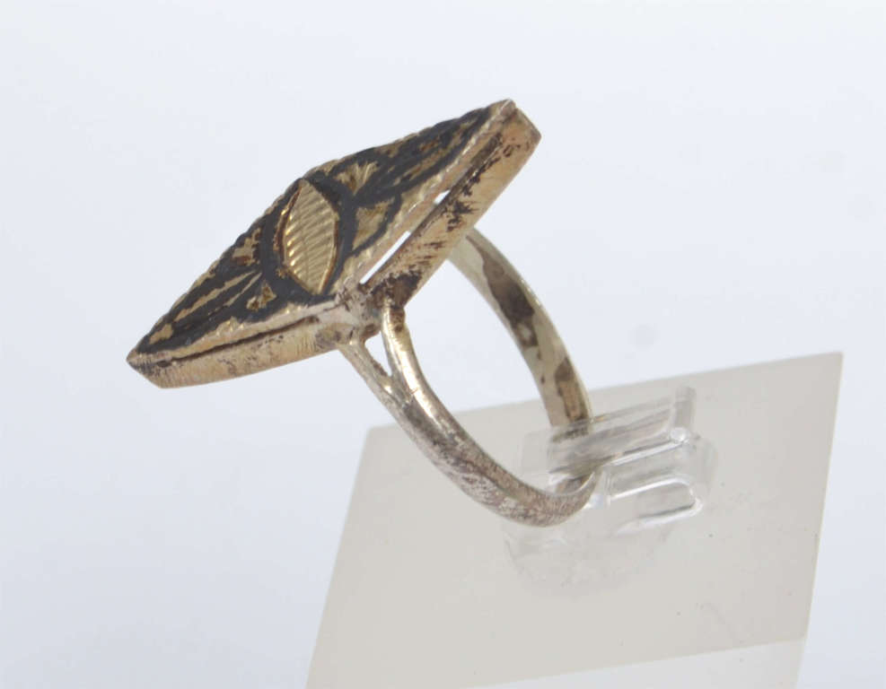 Серебряное кольцо с чернением и оригинальной биркой