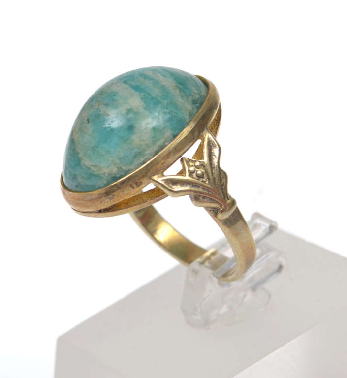 Silver ring with stone