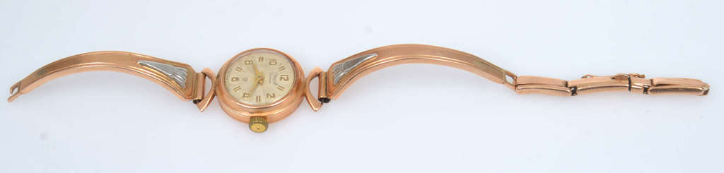 Zelta sieviešu rokas pulkstenis 