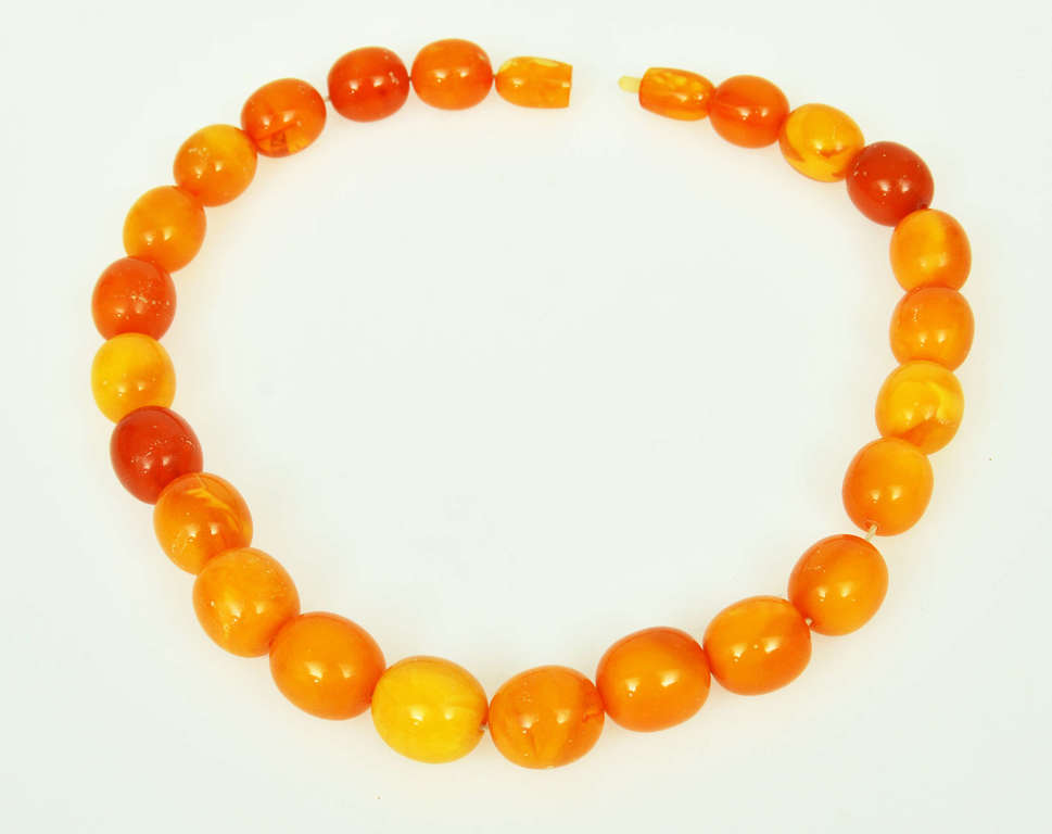Natural Baltic amber beads, 42.14 g