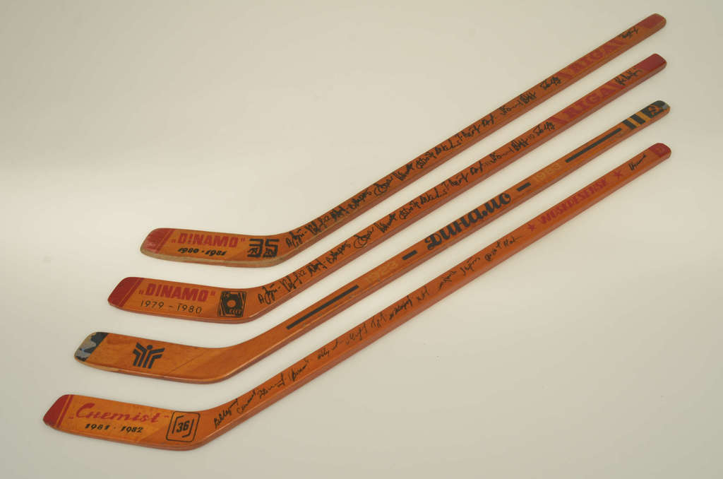 Wooden hockey sticks 