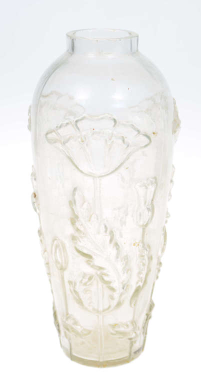 Стеклянная ваза в стиле модерн с маками