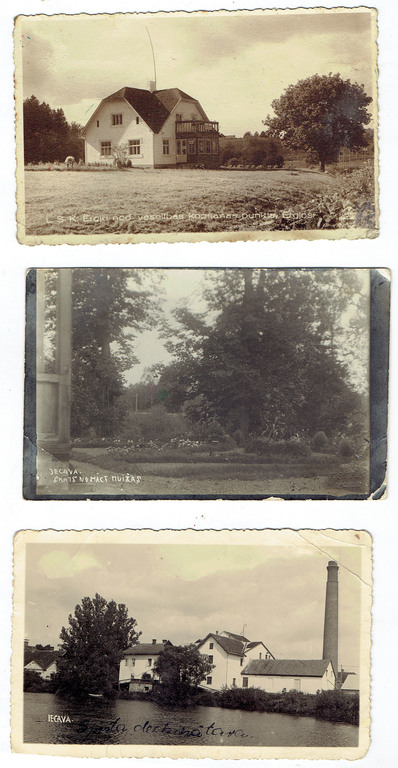 Postcards from different cities (Daugavpils, Riga, Ērgļi, Iecava) 6 pcs.