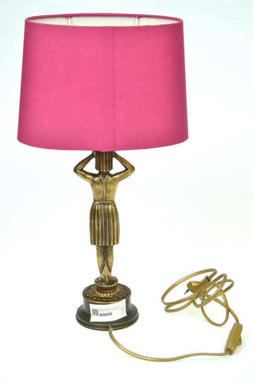 Electric lamp with red dome