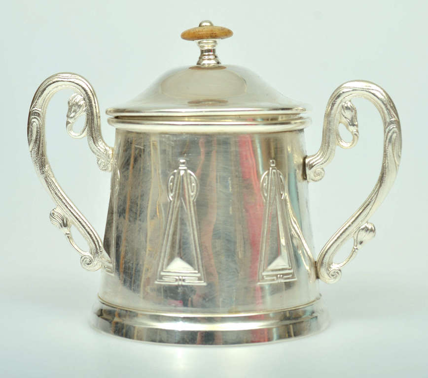 Silver-plated Art Nouveau sugar bowl
