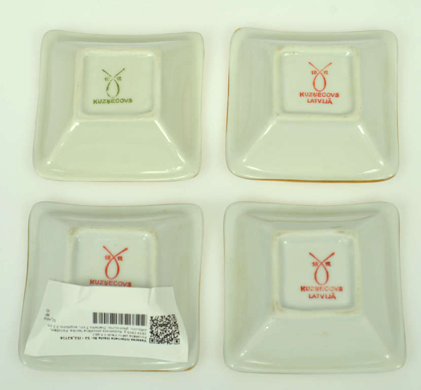 Porcelain ashtrays (4 pcs.)