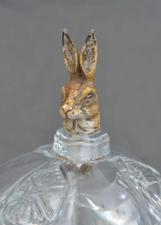 Хрустальная икорная чаша Кролик