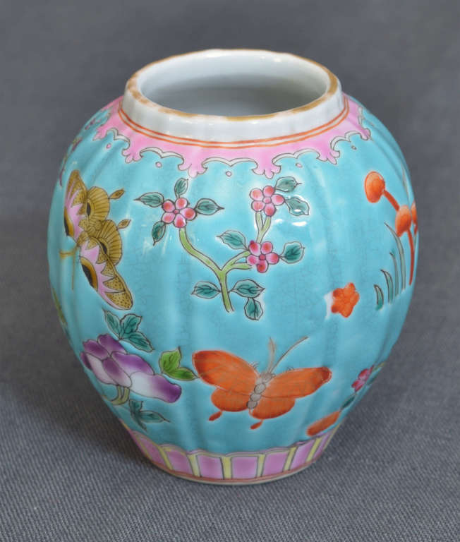 A small porcelain vase