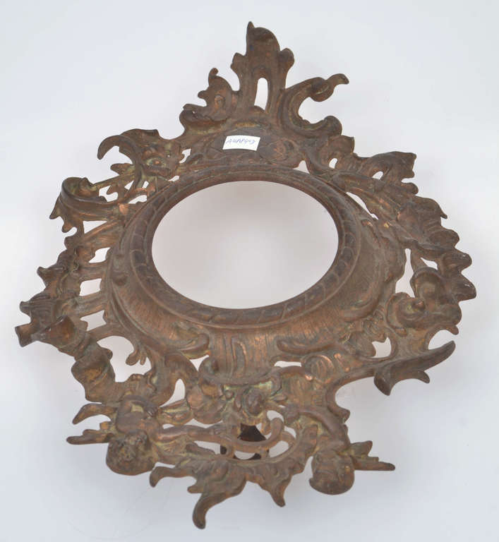 Bronze metal frame with angels