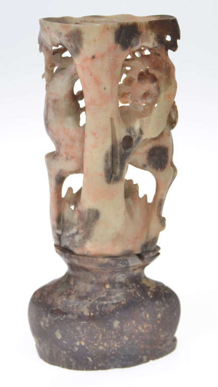 Candlestick made of carved soapstone