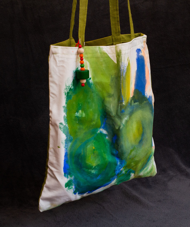 Fabric bag “Zaļā rudzupuķe”