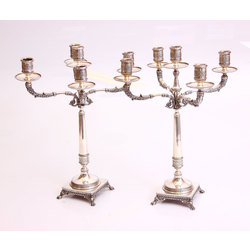Silver candlesticks - a pair