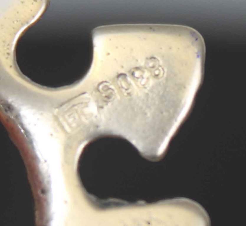 Серебряная брошь (изготовлена ​​по скандинавскому белому узору XII века)