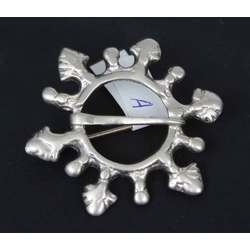 Silver brooch (made according to the 12th century White, Scandinavian brooch pattern)