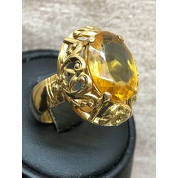 Золотое кольцо  с цитрином