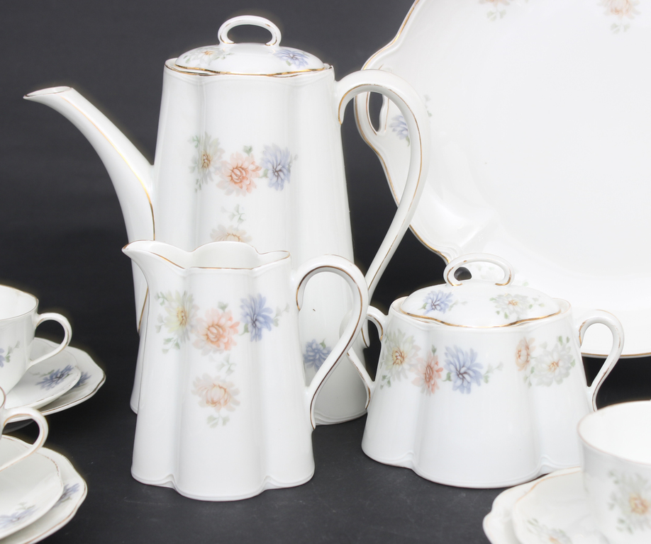 Porcelain tea, coffee set for 6 people