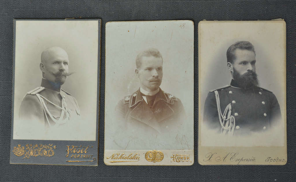 Photos with Tsar's army soldiers 3 pcs.