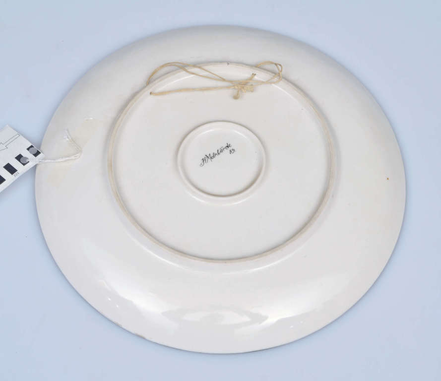 Porcelain plate with floral painting