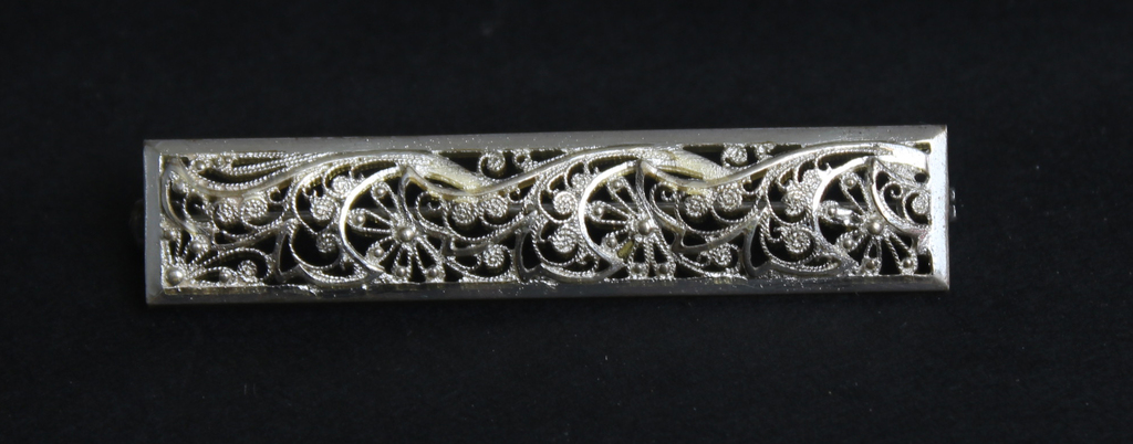 Silver Art Nouveau brooch - handmade