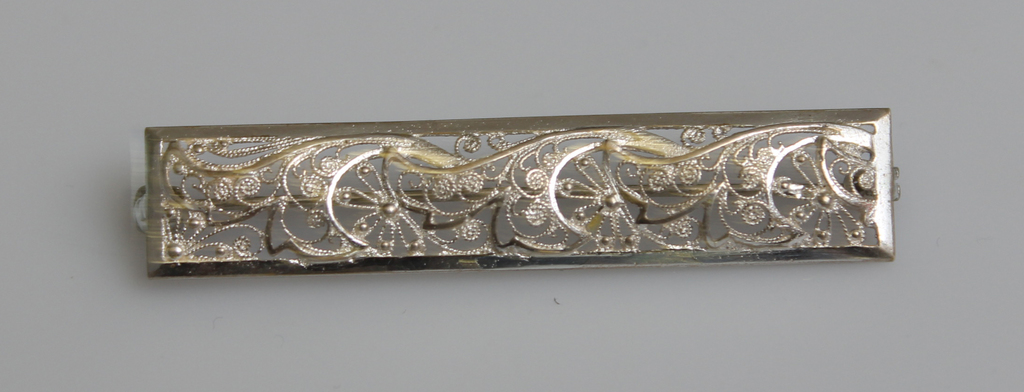 Silver Art Nouveau brooch - handmade