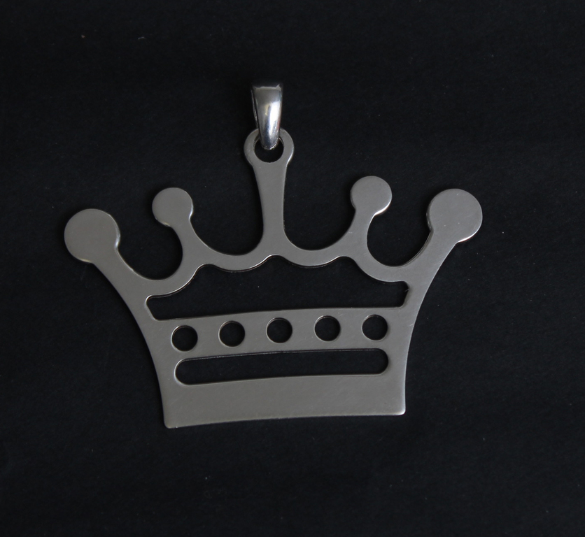 Silver Art Nouveau brooch pendant - handmade