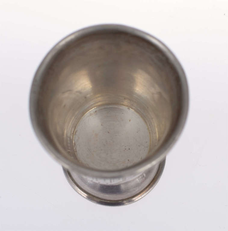 Silver cup with engraving