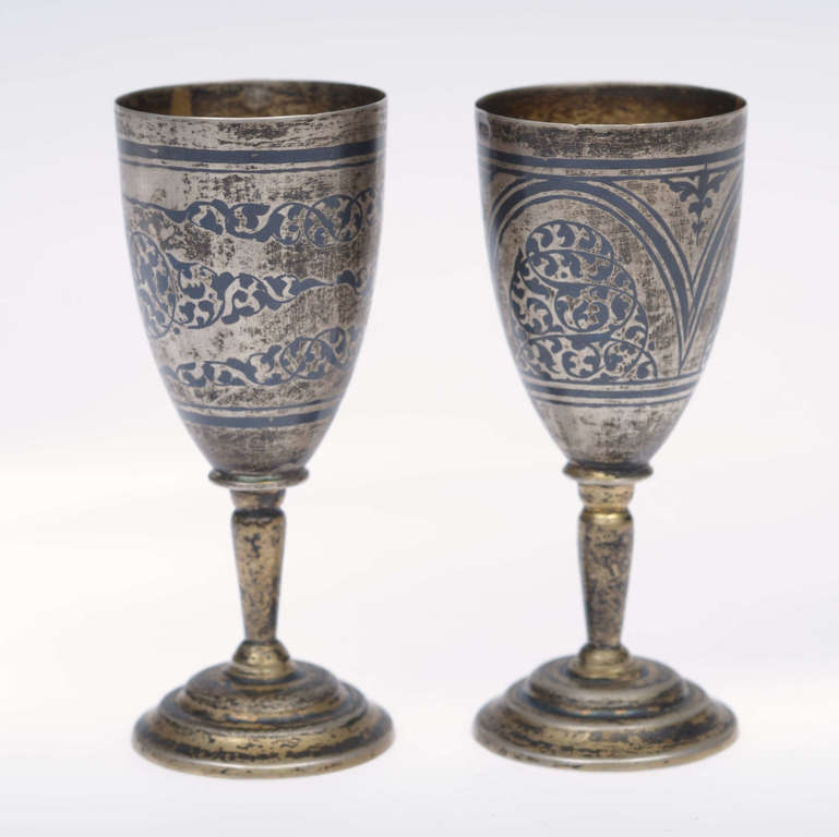 2. Silver glasses with blackening