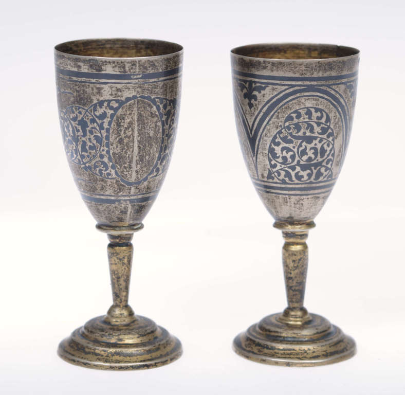 2. Silver glasses with blackening