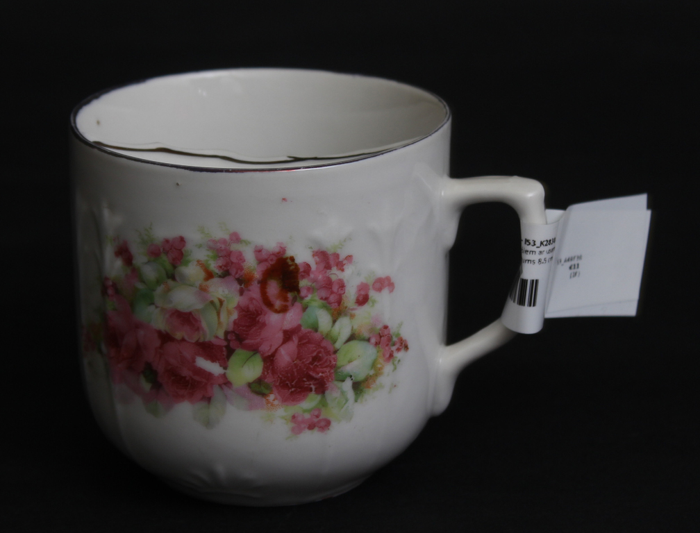 Porcelain mug for men with a mustache