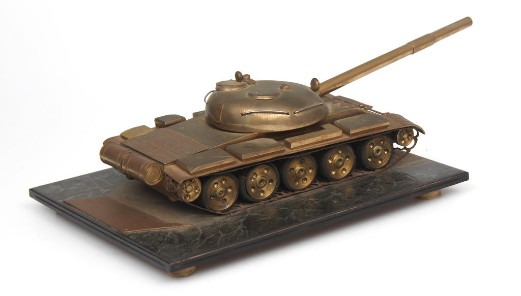 Bronze tank on a base