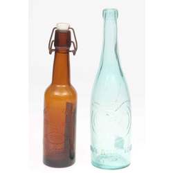 Two glass bottles 