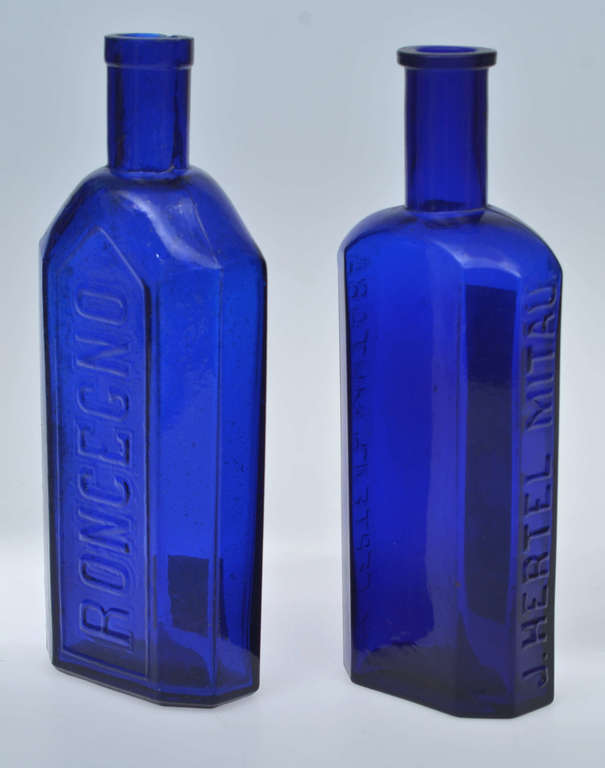 Cobalt blue glass bottles 