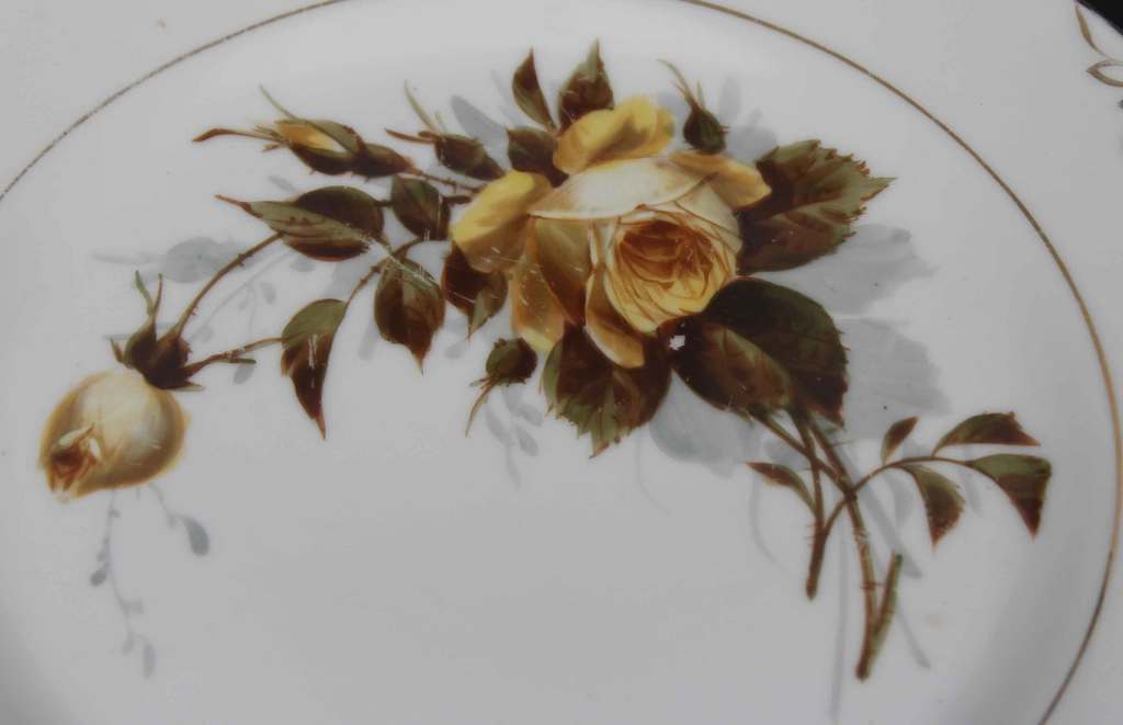 Kuznetsov porcelain plate with roses