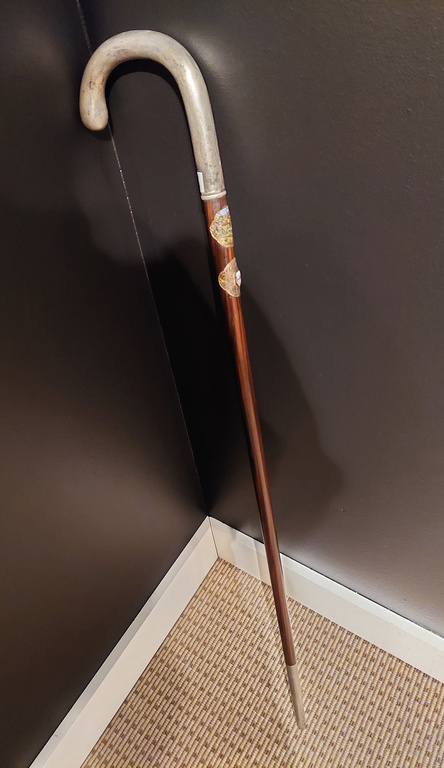 Art Nouveau cane with silver handle