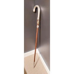 Art Nouveau cane with silver handle
