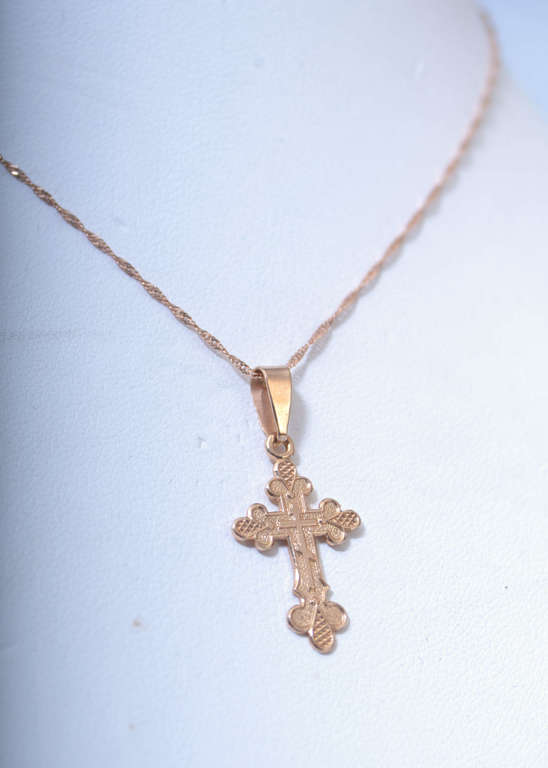 Gold chain and cross
