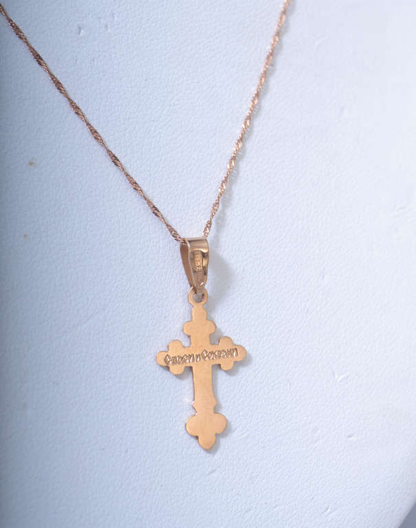 Gold chain and cross