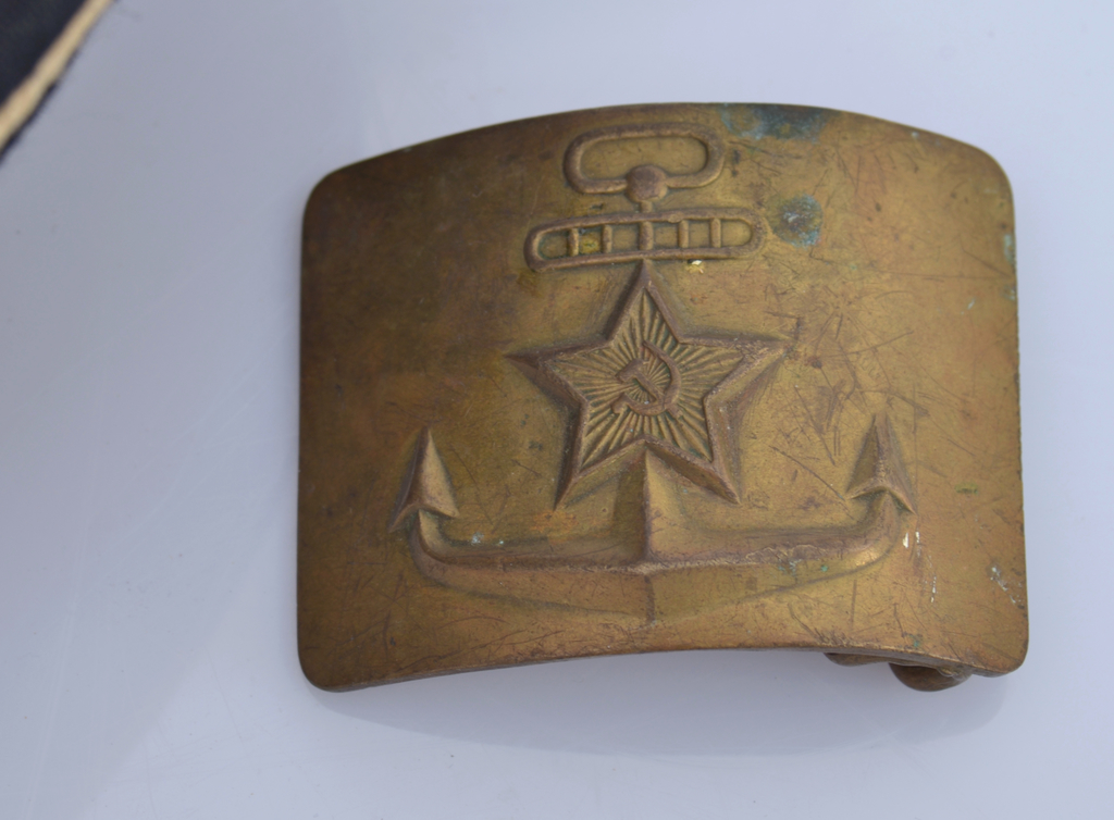 Baltic navy sailor hat and belt buckle