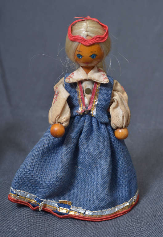Wooden dolls with a folk motif