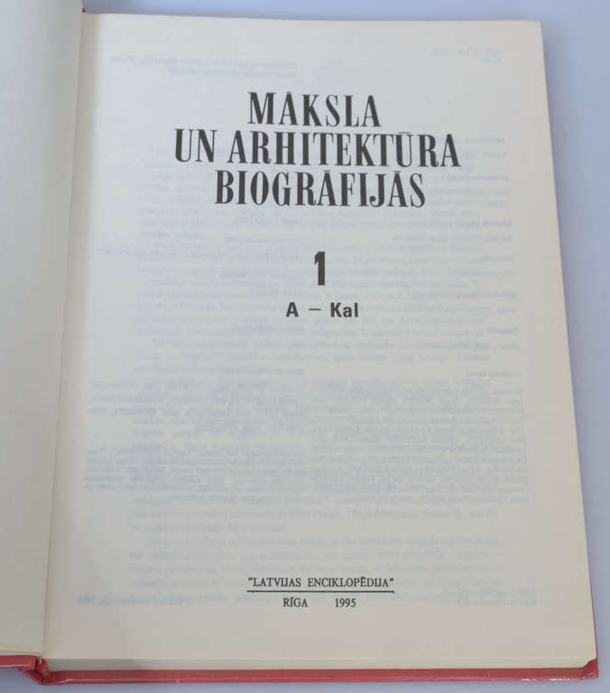 ''Māksla un arhitektūra biogrāfijās'', 2 sējumi