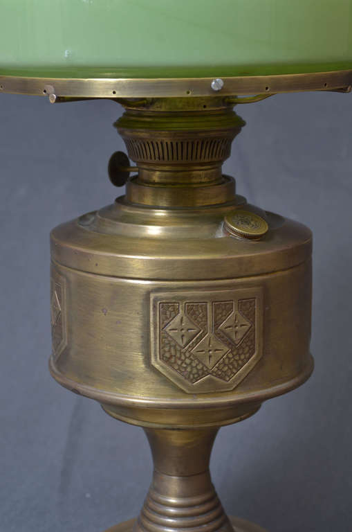 Art Nouveau kerosene table lamp